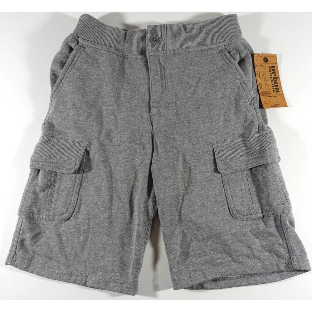 Urban Pipeline Fleece Cargo Shorts Boys Medium Sweats Cotton Blend Gray NWT